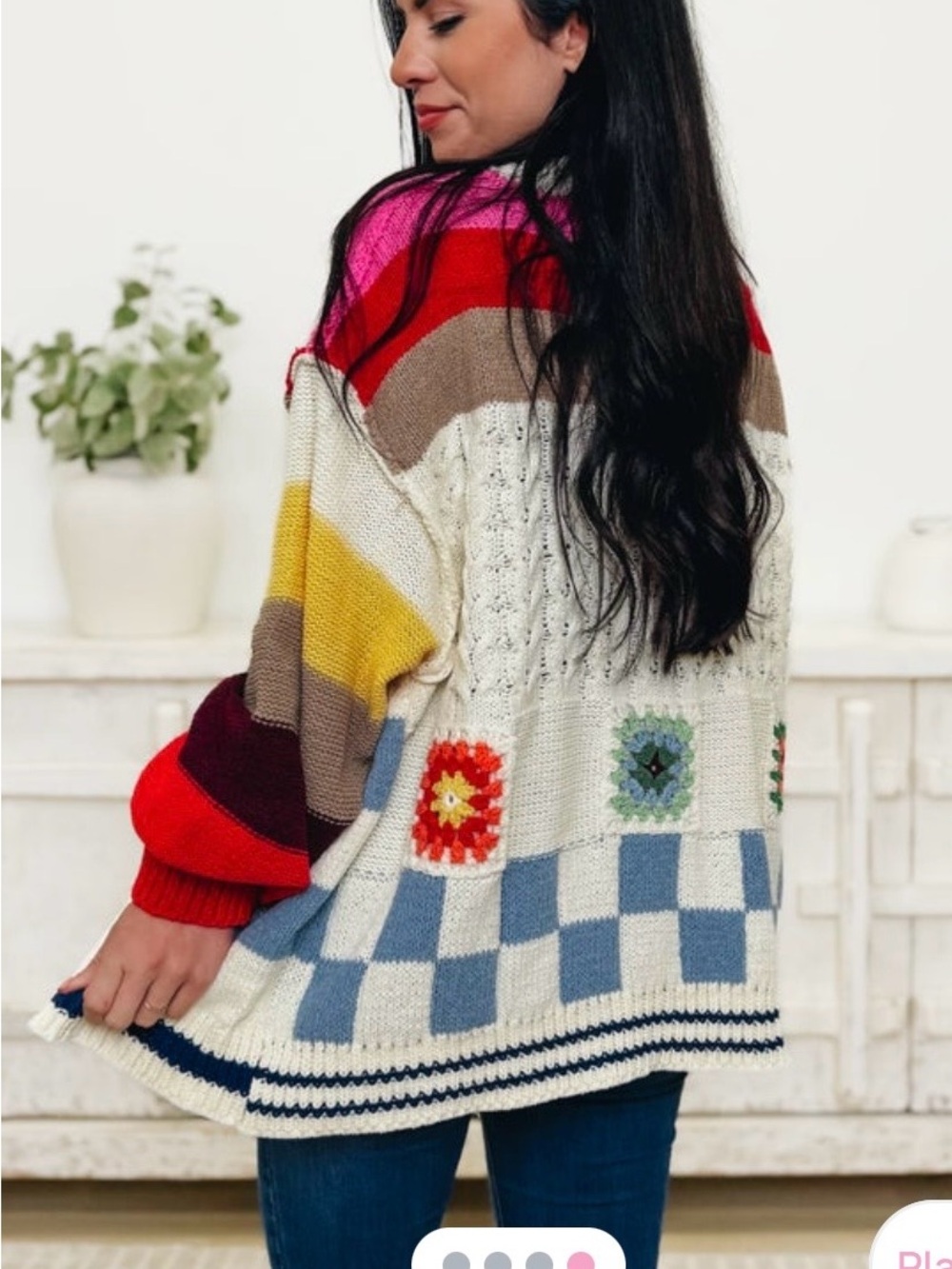 POL multi color cardigan NEW size large - Picture 3 of 3